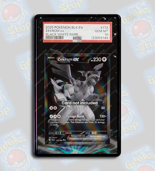 Zekrom ex BWR PSA TAG Beckett | Extended Art Display Case for Graded Pokemon Card