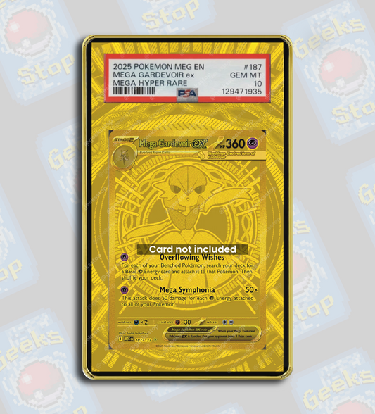 Mega Gardevoir ex Gold Hyper Rare PSA TAG Beckett | Extended Art Display Case for Graded Pokemon Card