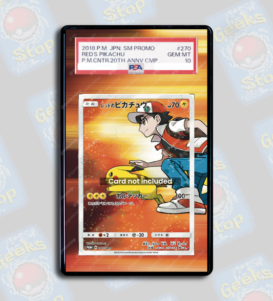 Red's Pikachu Promo PSA TAG Beckett | Display Case Extended Art for Pokemon Card