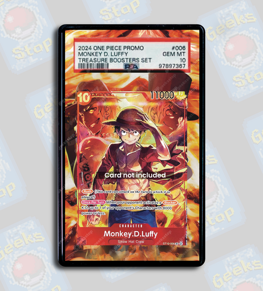 Luffy Treasure Booster Promo PSA TAG Beckett | One Piece Extended Art Display Case