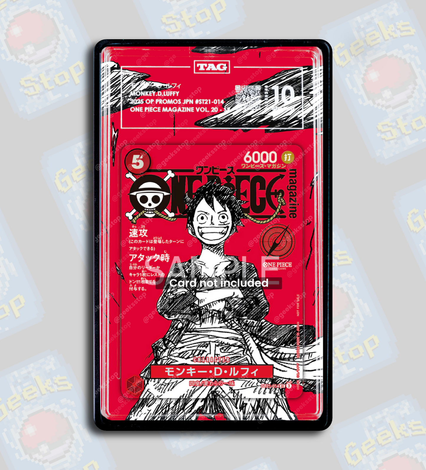 Luffy Magazine Vol. 20 Promo PSA TAG Beckett | One Piece Extended Art Display Case