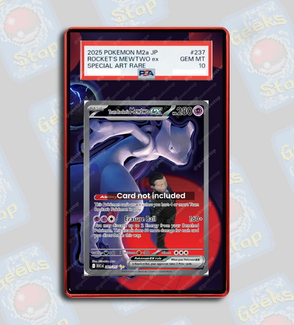 Team Rocket's Mewtwo ex 281 PSA TAG Beckett | Extended Art Display Case for Graded Pokemon Card
