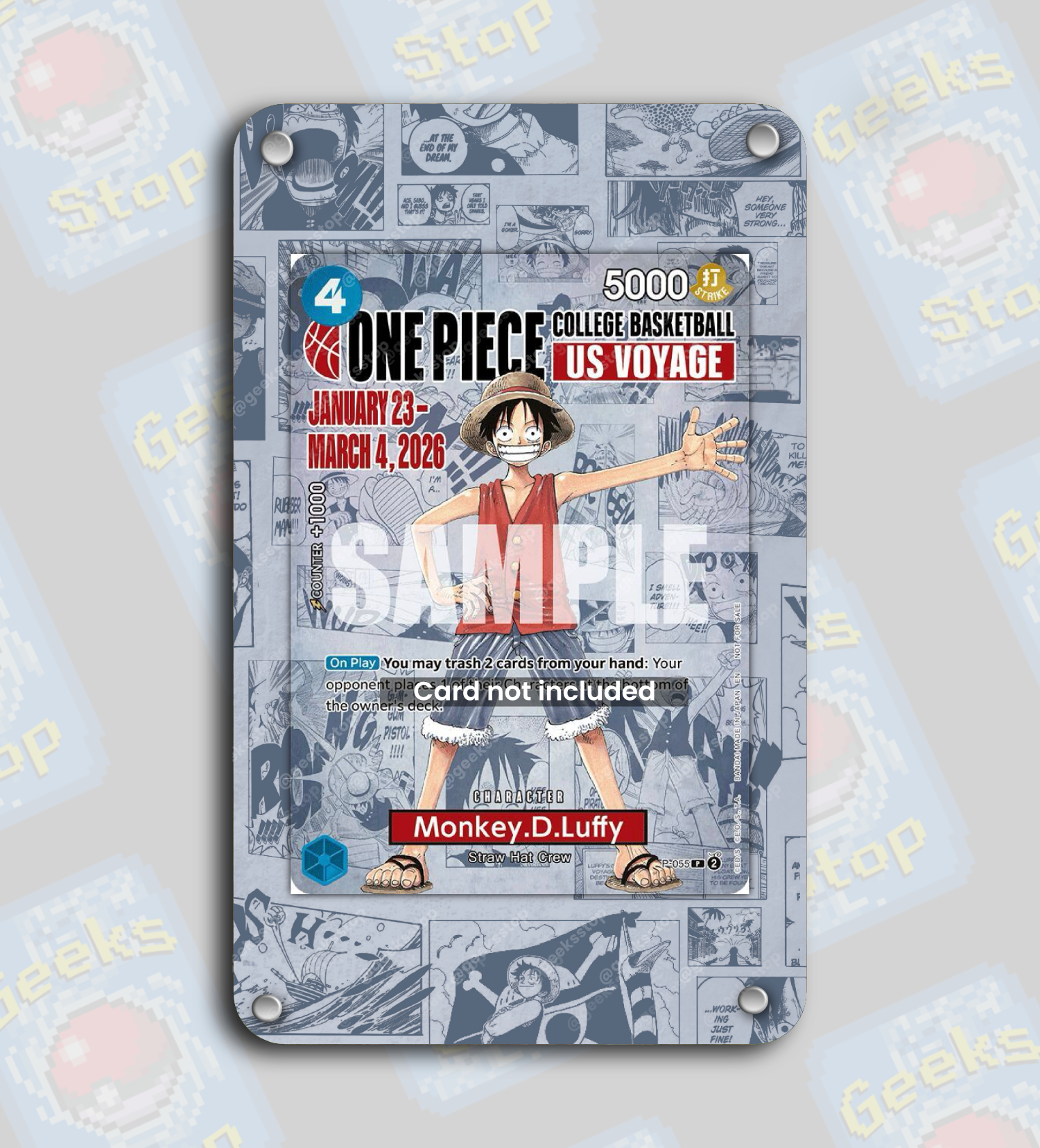 Luffy US Voyage P-055 | Display Case Extended Art for One Piece