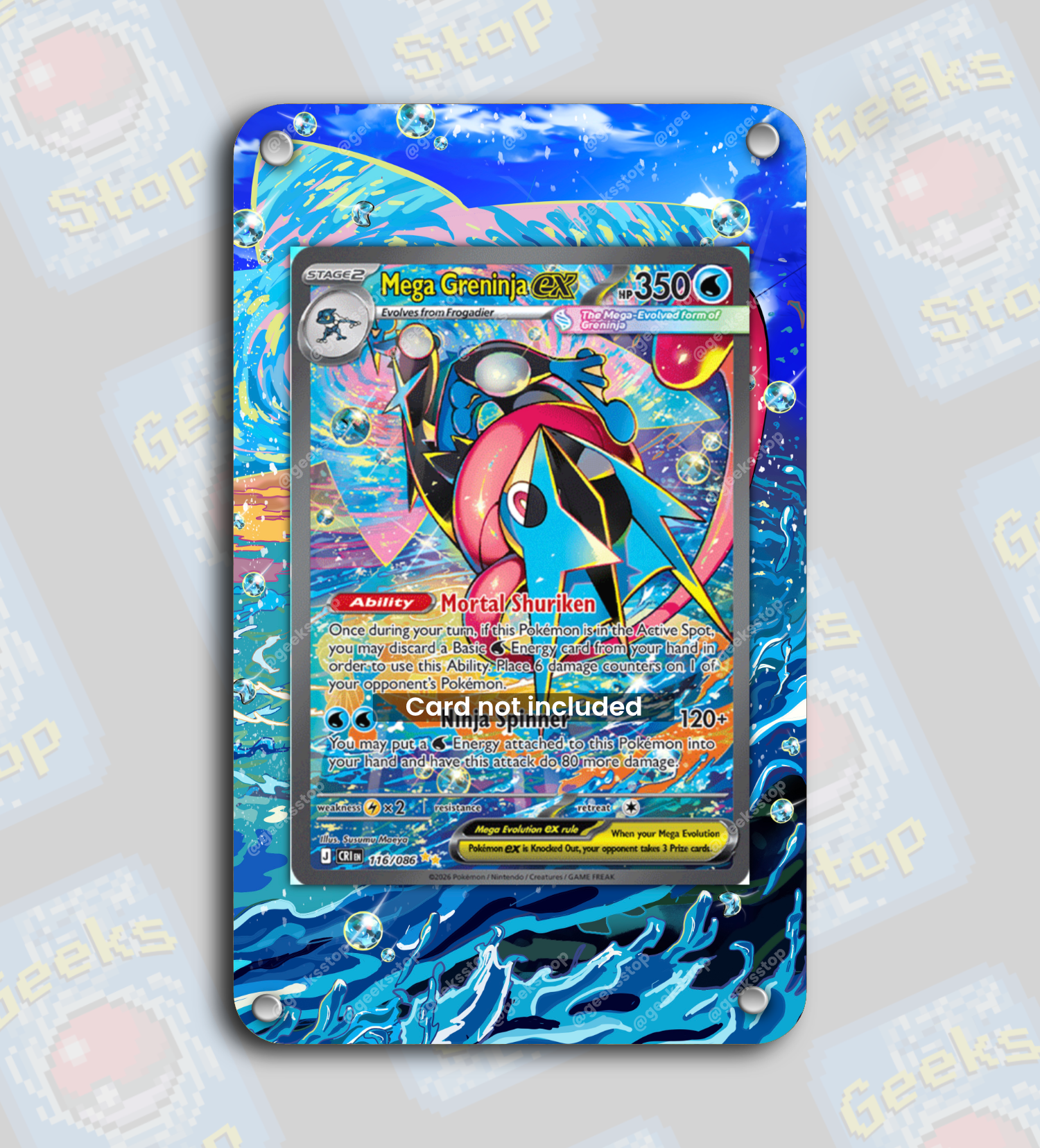 Mega Greninja ex SAR | Extended Art Display Case for Pokemon Card