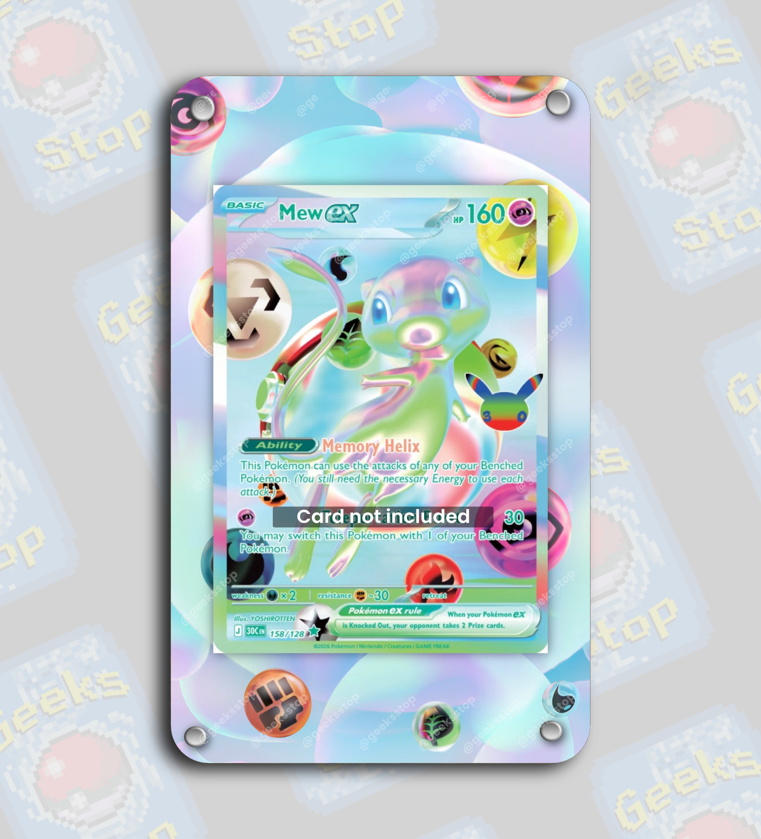 Mew ex 30th Celebration | Extended Art Display Case for Pokemon Card