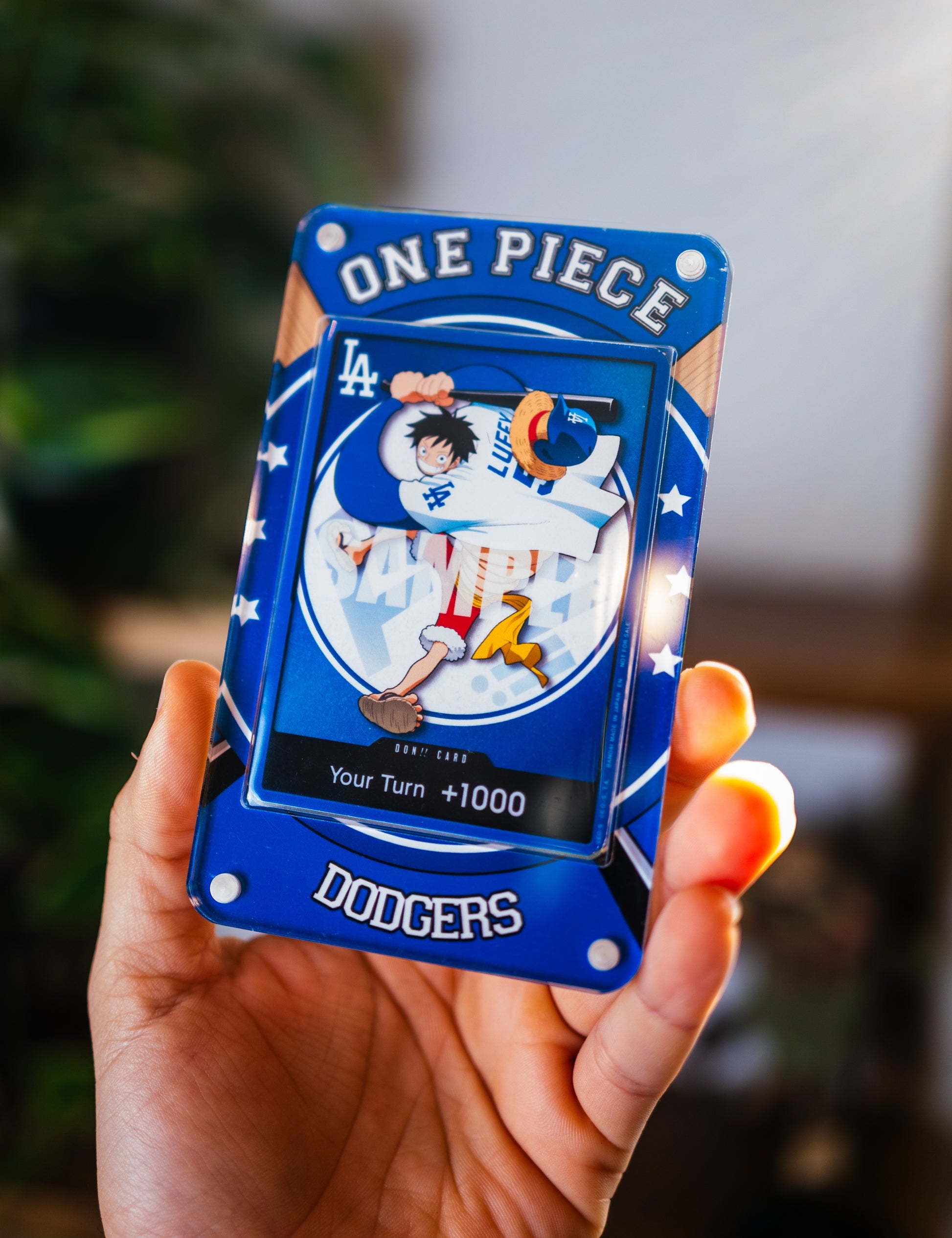 one piece card dodgers game Luffy One Piece X Dodgers DON Card