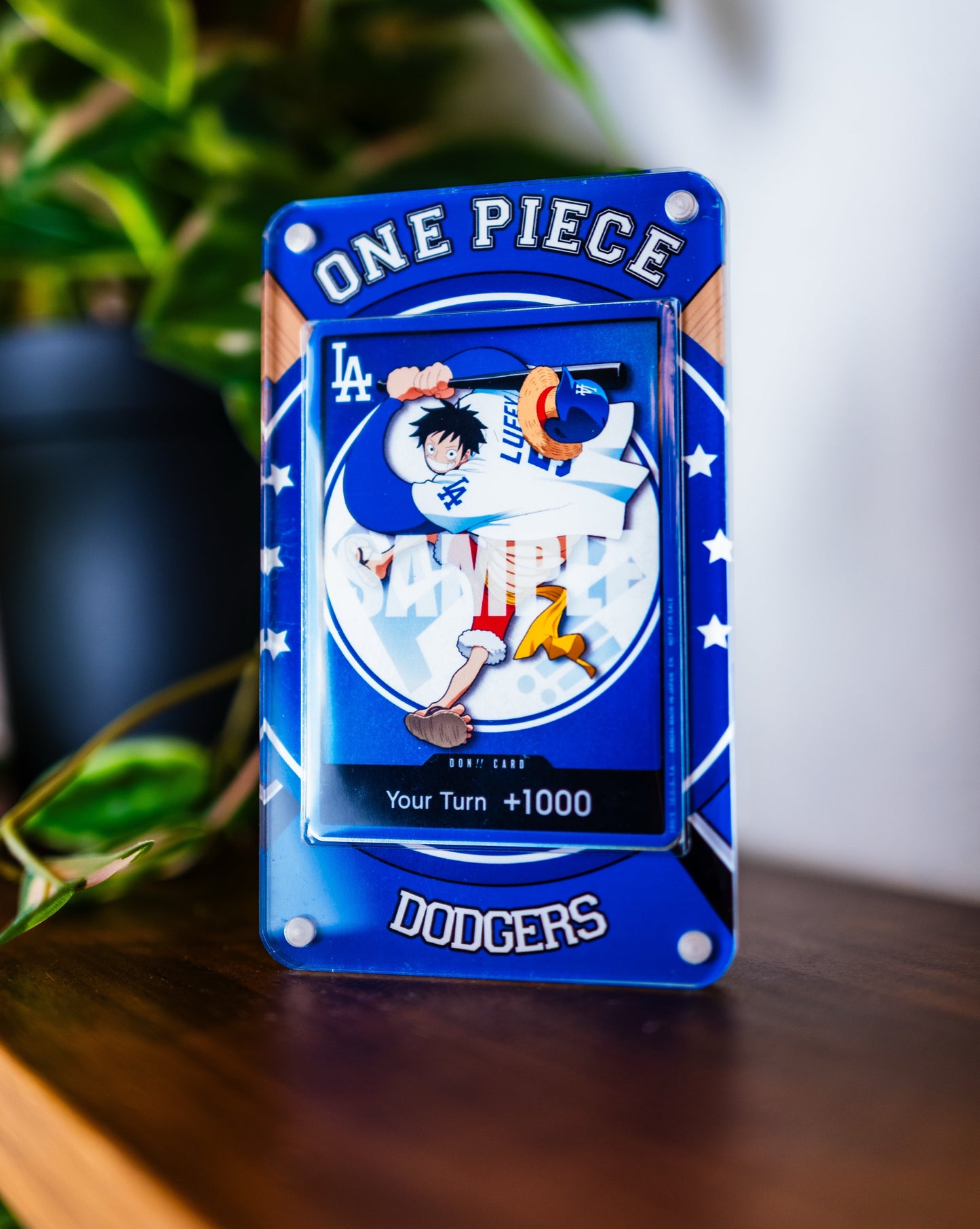 Luffy One Piece X Dodgers DON Card | Extended Art Display Case