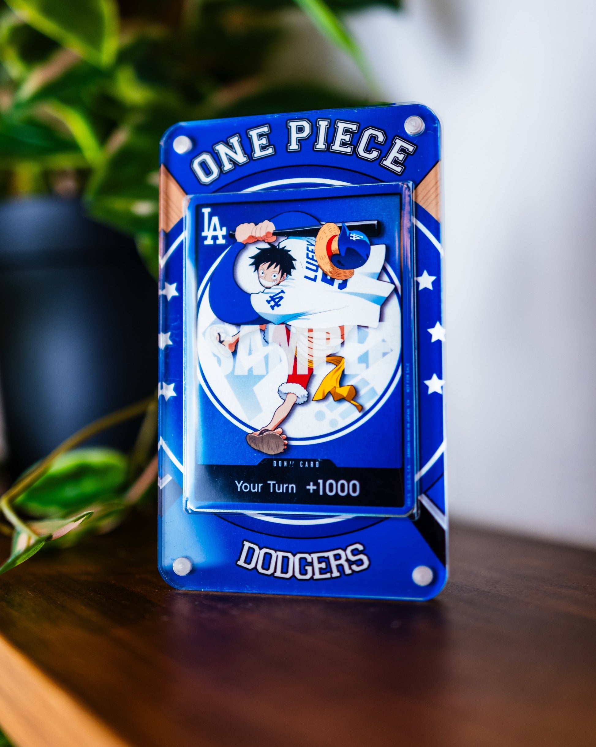 Luffy One Piece X Dodgers DON Card | Extended Art Display Case