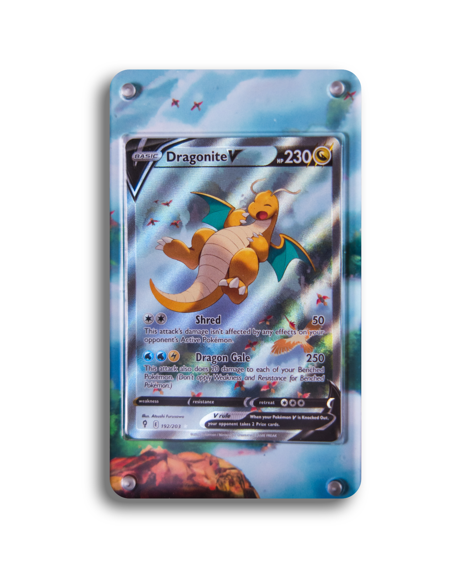 Dragonite V Alt Art | Display Case Extended Art for Graded Pokemon Slab