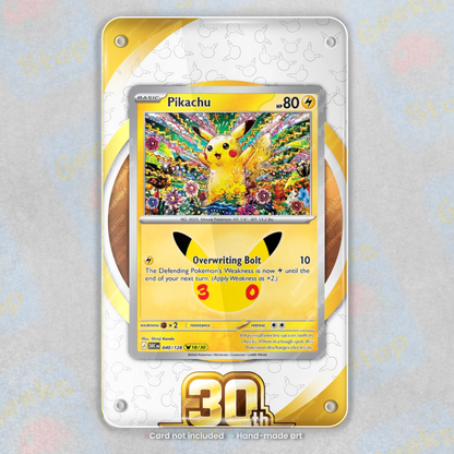 Pikachu 30th Celebration Extended Art Display Case for Pokemon TCG