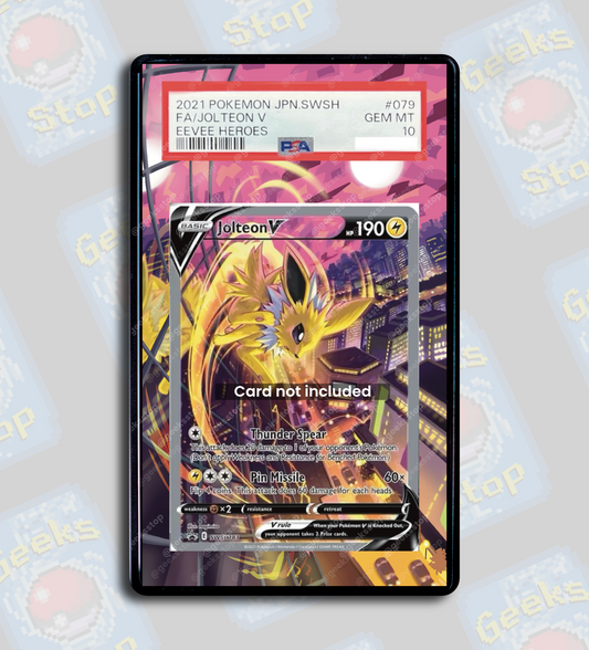 Jolteon V Alt Art Promo PSA TAG Beckett | Extended Art Display Case for Pokémon TCG