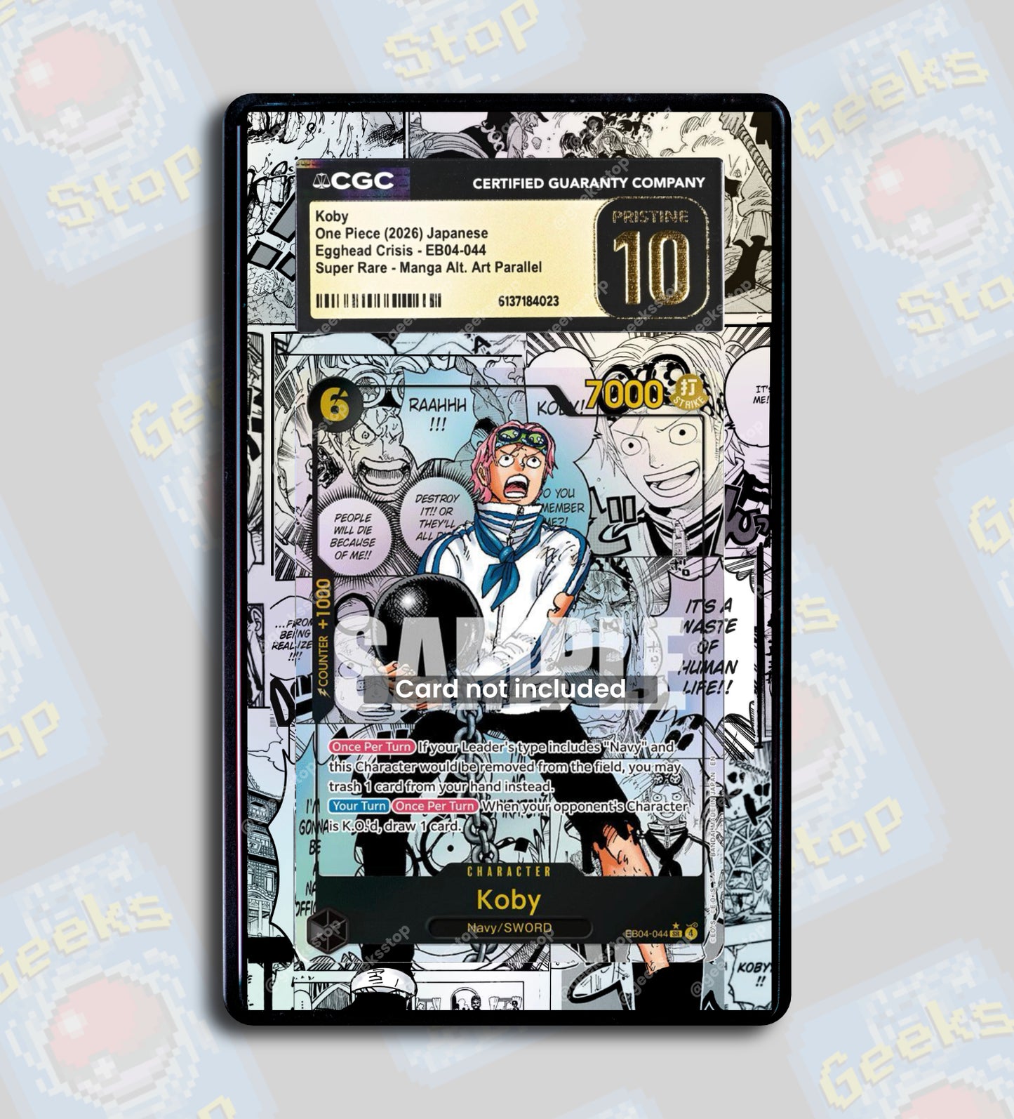Koby Manga EB04 OP15 PSA TAG Beckett | Extended Art Display Case for One Piece Card