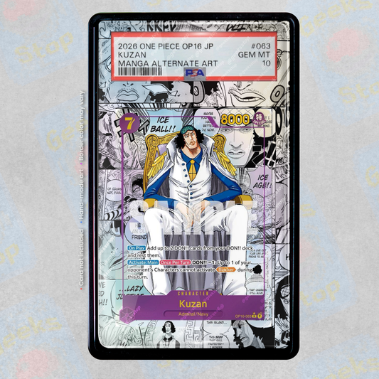 Kuzan Manga OP16 PSA TAG Beckett | Extended Art Display Case for One Piece Card