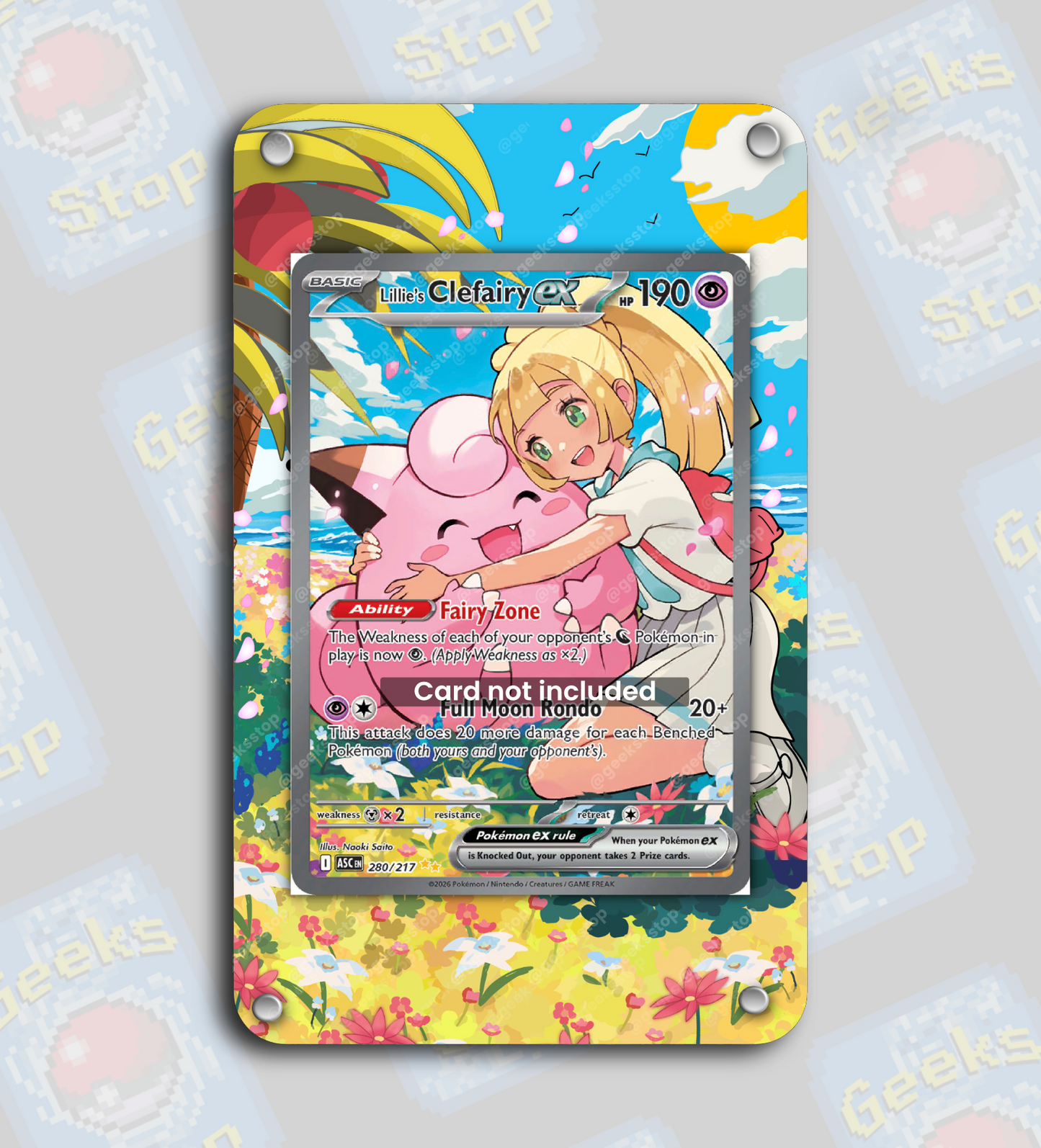 Lillie's Clefairy ex SAR #280 | Extended Art Display Case for