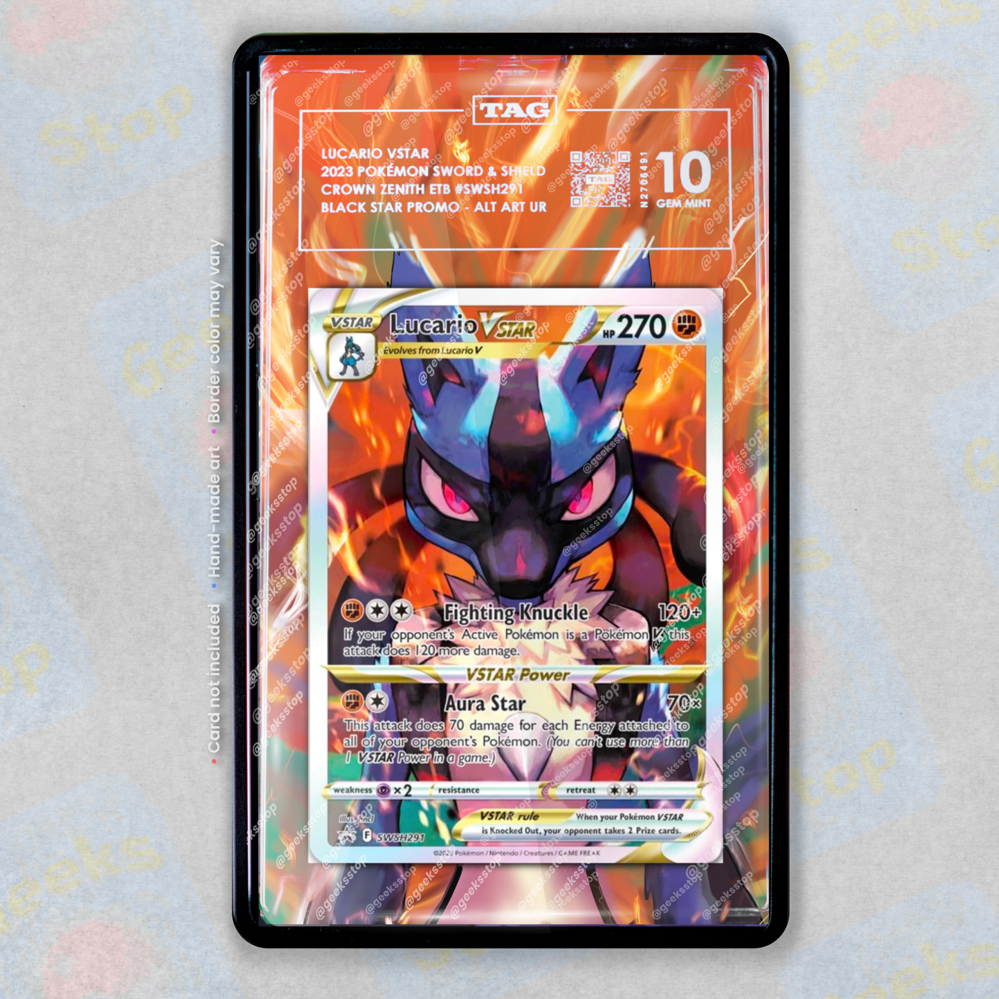 Lucario VSTAR Promo PSA TAG Beckett | Pokemon Extended Art Display Case