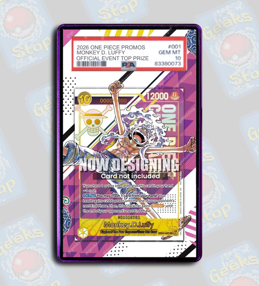 Luffy Gear 5 Top 8 Promo Serial PSA TAG Beckett | Extended Art Display Case for OPTCG