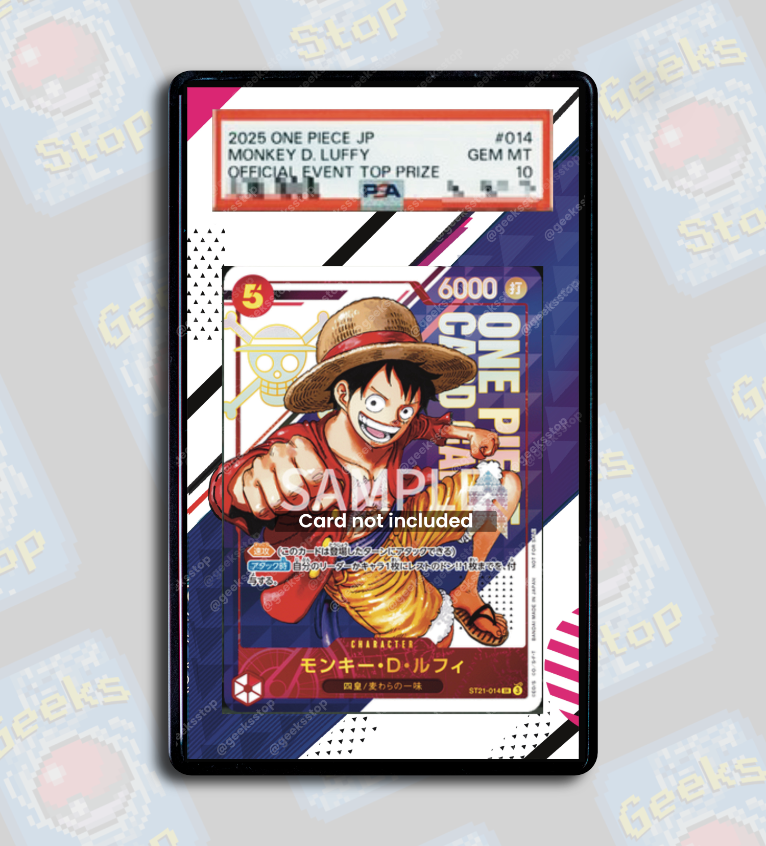 Luffy ST21 3rd Anniversary Treasure Campaign PSA TAG Beckett | Extended Art Display Case for OPTCG