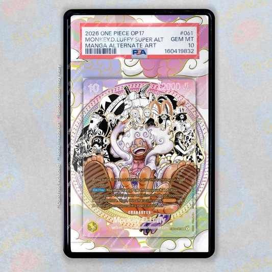 Luffy Pirate Crew Super Alt OP17 Extended Art Display Case for PSA BGS