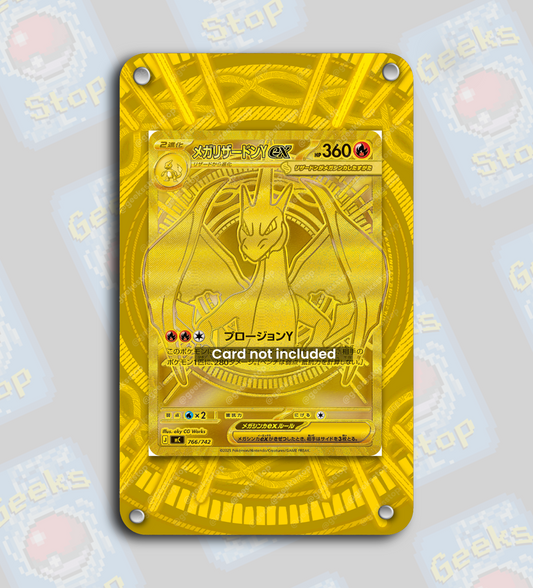 Mega Charizard Y ex Gold Hyper Rare | Extended Art Display Case for Pokemon Card