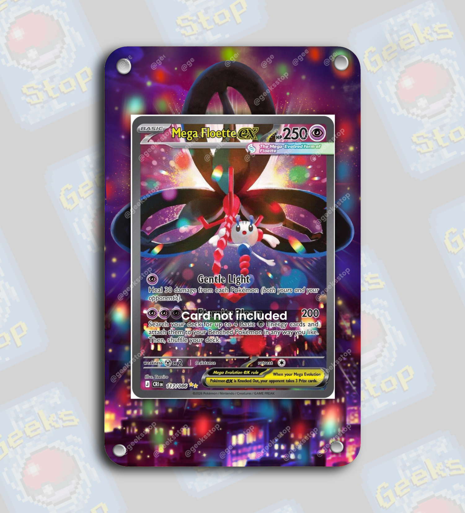 Mega Floette ex SAR 117 | Extended Art Display Case for Pokemon Card