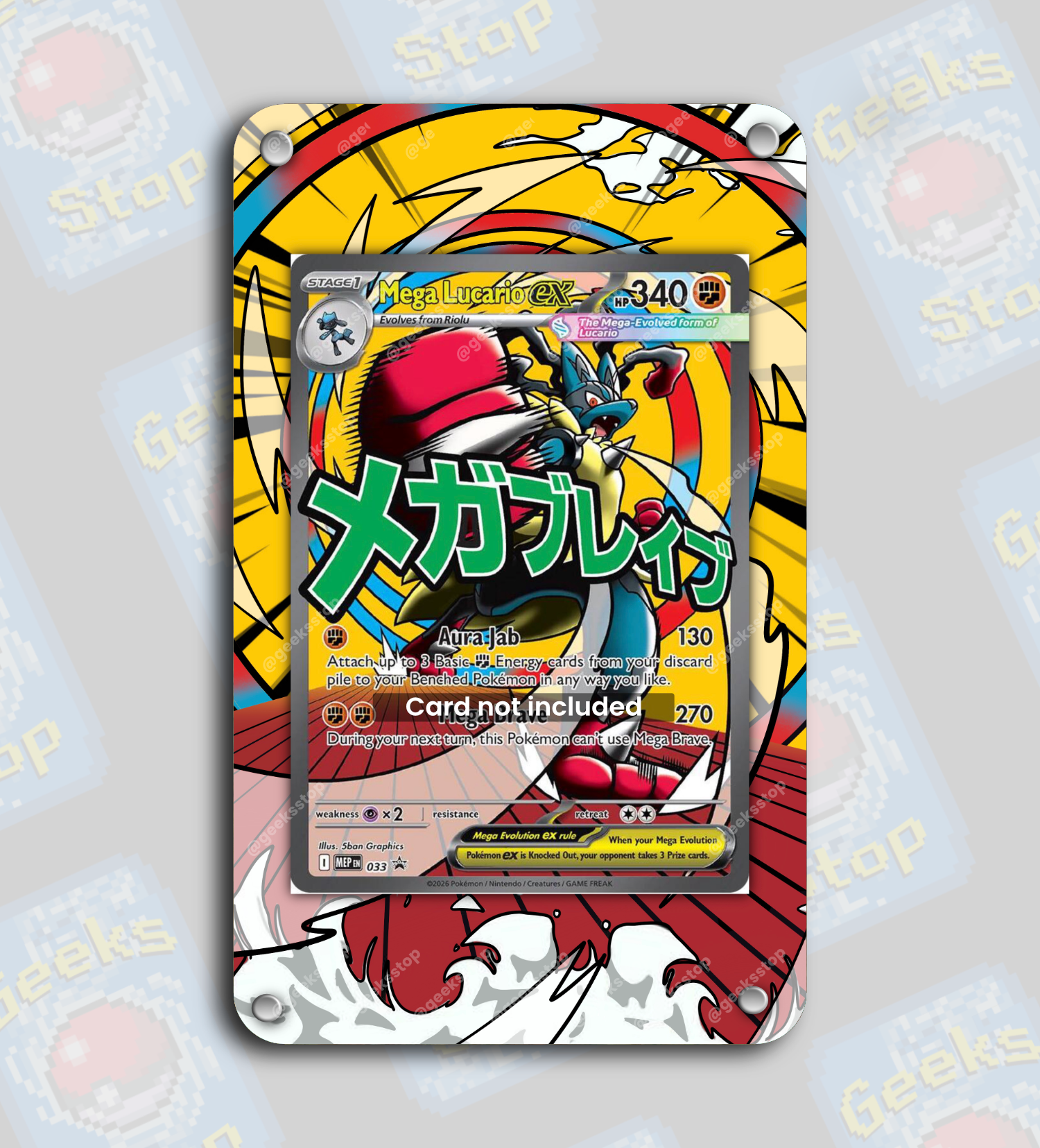 Mega Lucario ex Promo | Extended Art Display Case for Pokemon Card