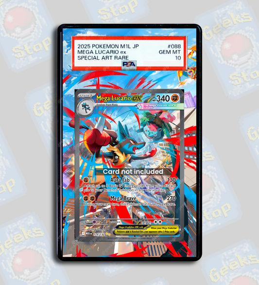 Mega Lucario ex SAR PSA TAG Beckett | Extended Art Display Case for Pokemon Card