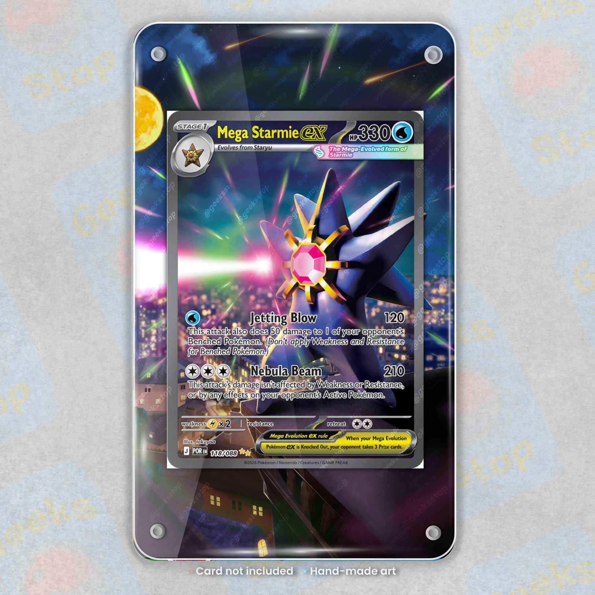 Mega Starmie ex SIR | Extended Art Display Case for Pokemon Card