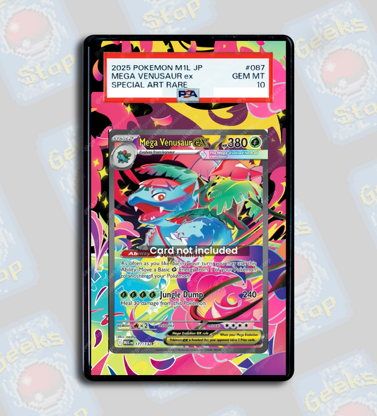Mega Venusaur ex SAR PSA TAG Beckett | Extended Art Display Case for Pokemon Card