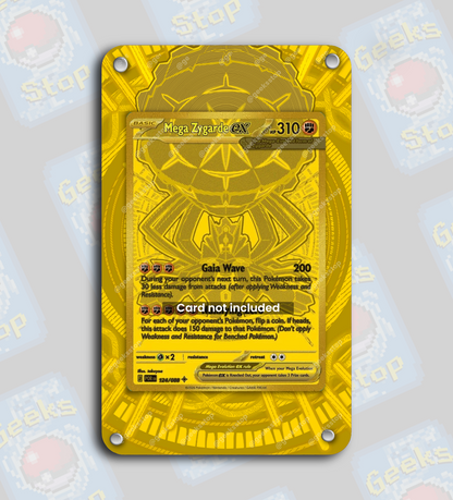 Mega Zygarde ex Gold Hyper Rare | Extended Art Display Case for Pokemon Card