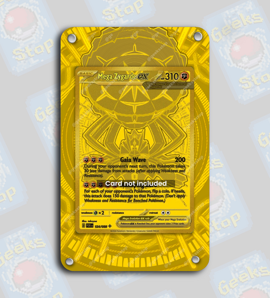 Mega Zygarde ex Gold Hyper Rare | Extended Art Display Case for Pokemon Card