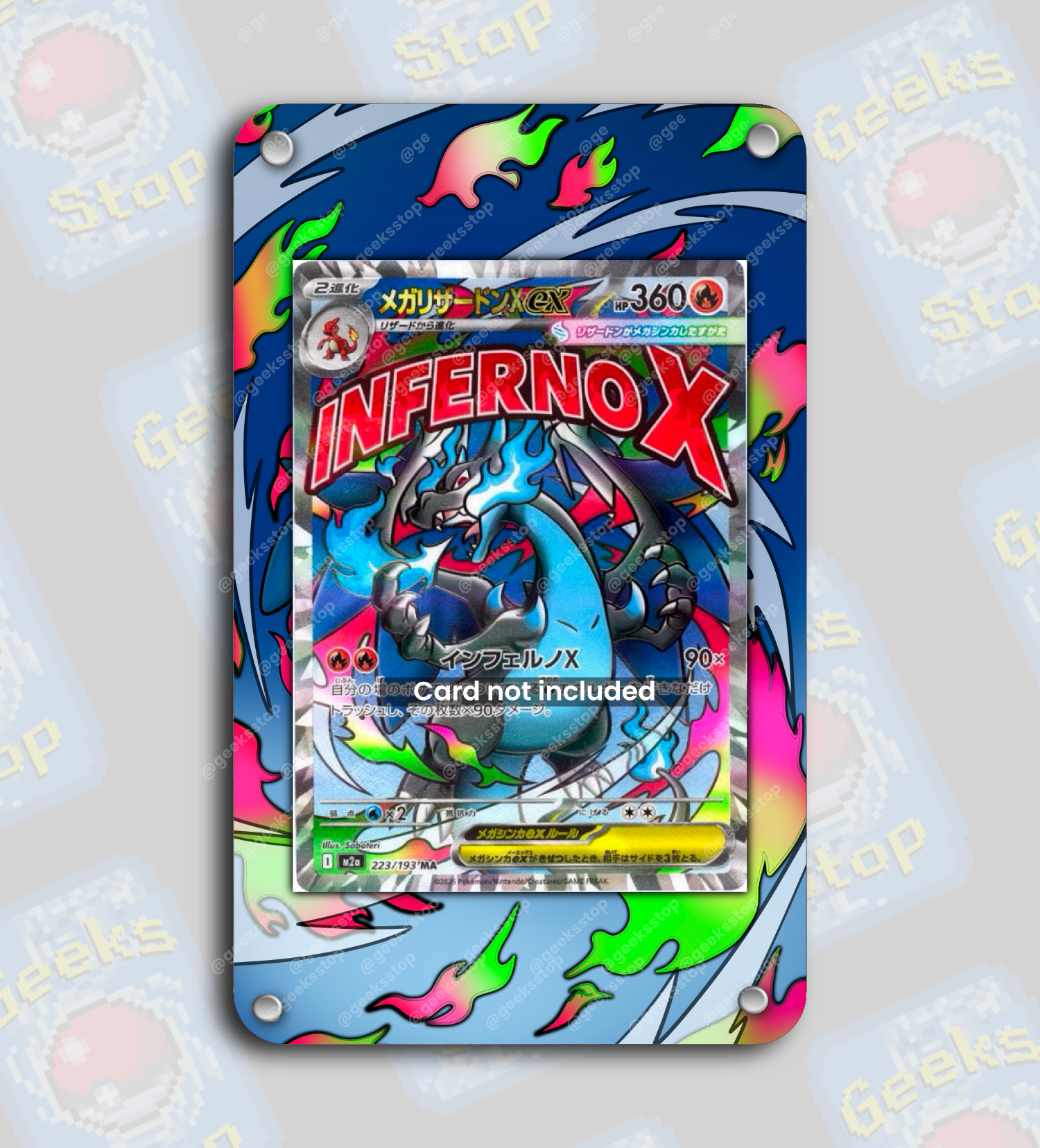 Mega Charizard X ex 223/193 MA Inferno X | Extended Art Display Case for Pokemon Card