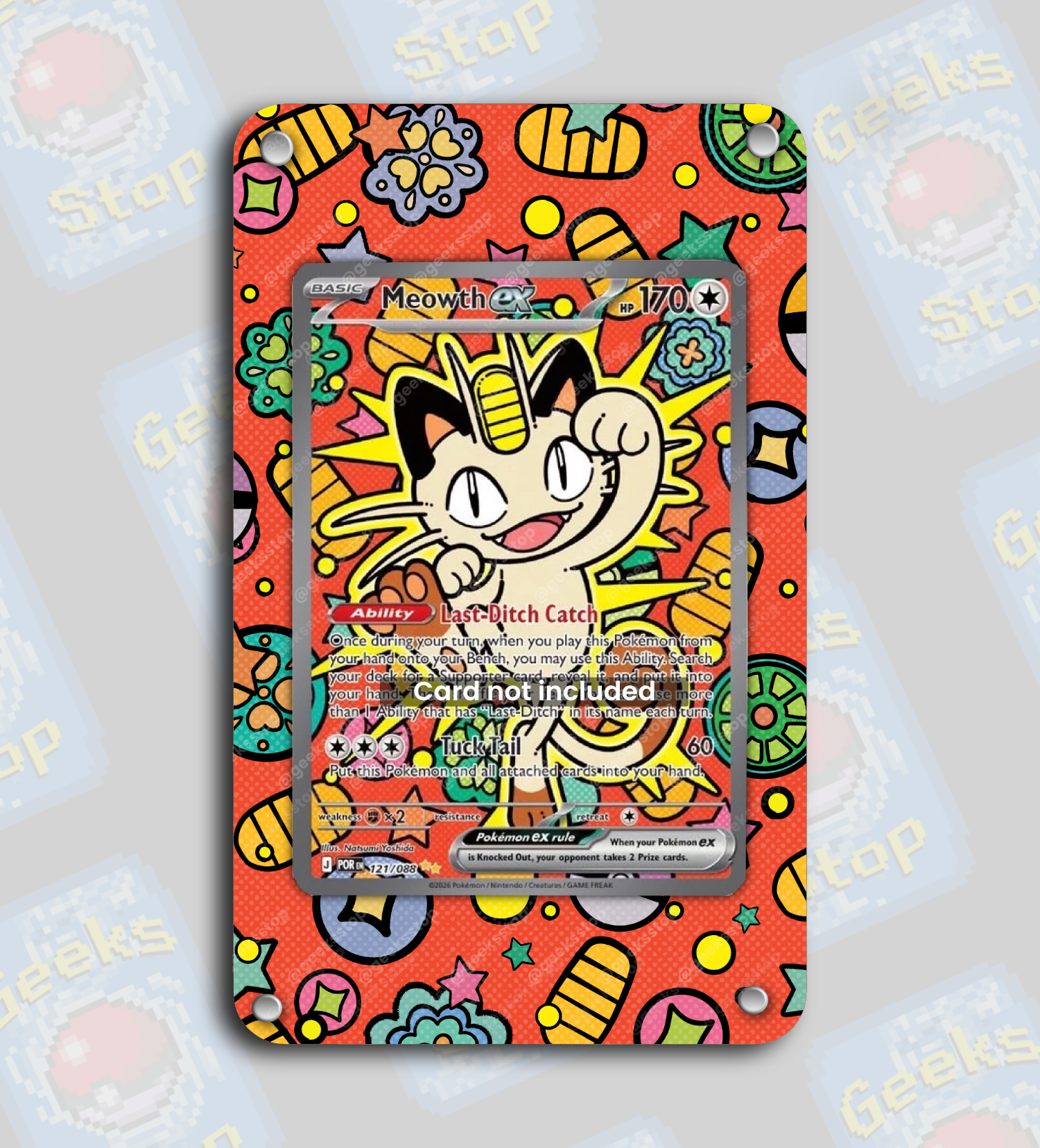 Meowth ex SAR #121 | Extended Art Display Case for Pokemon Perfect Order