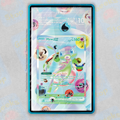 Mew ex Futuristic Rare 30th Celebration PSA TAG Graded | Extended Art Display Case for Pokemon