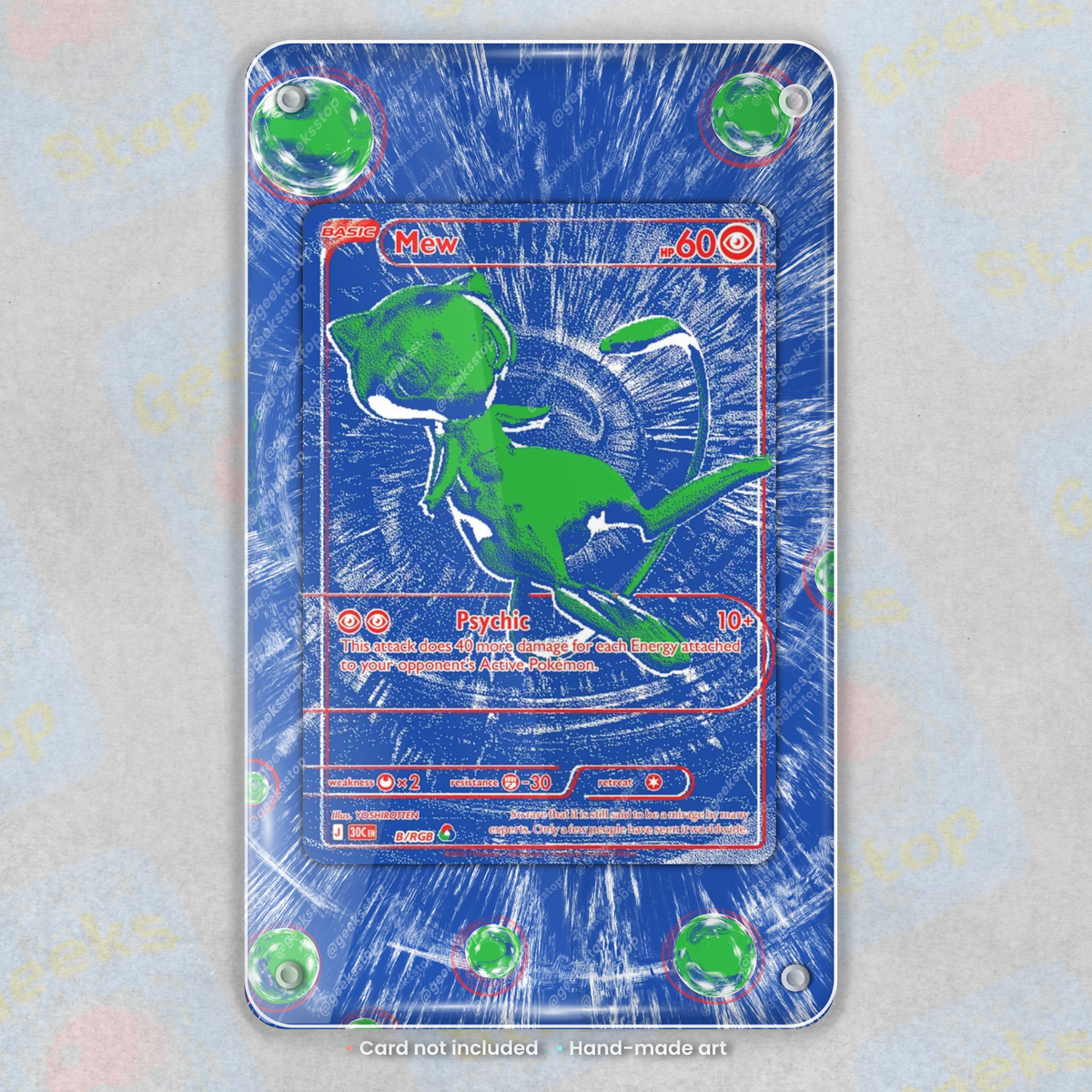 Mew RGB Blue | Extended Art Display Case for Pokemon Card