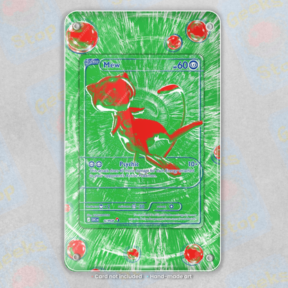 Mew RGB Green | Extended Art Display Case for Pokemon Card