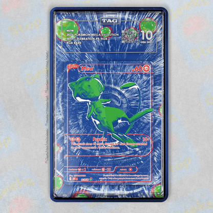 Mew RGB Blue 30th Anniversary PSA TAG Graded | Extended Art Display Case