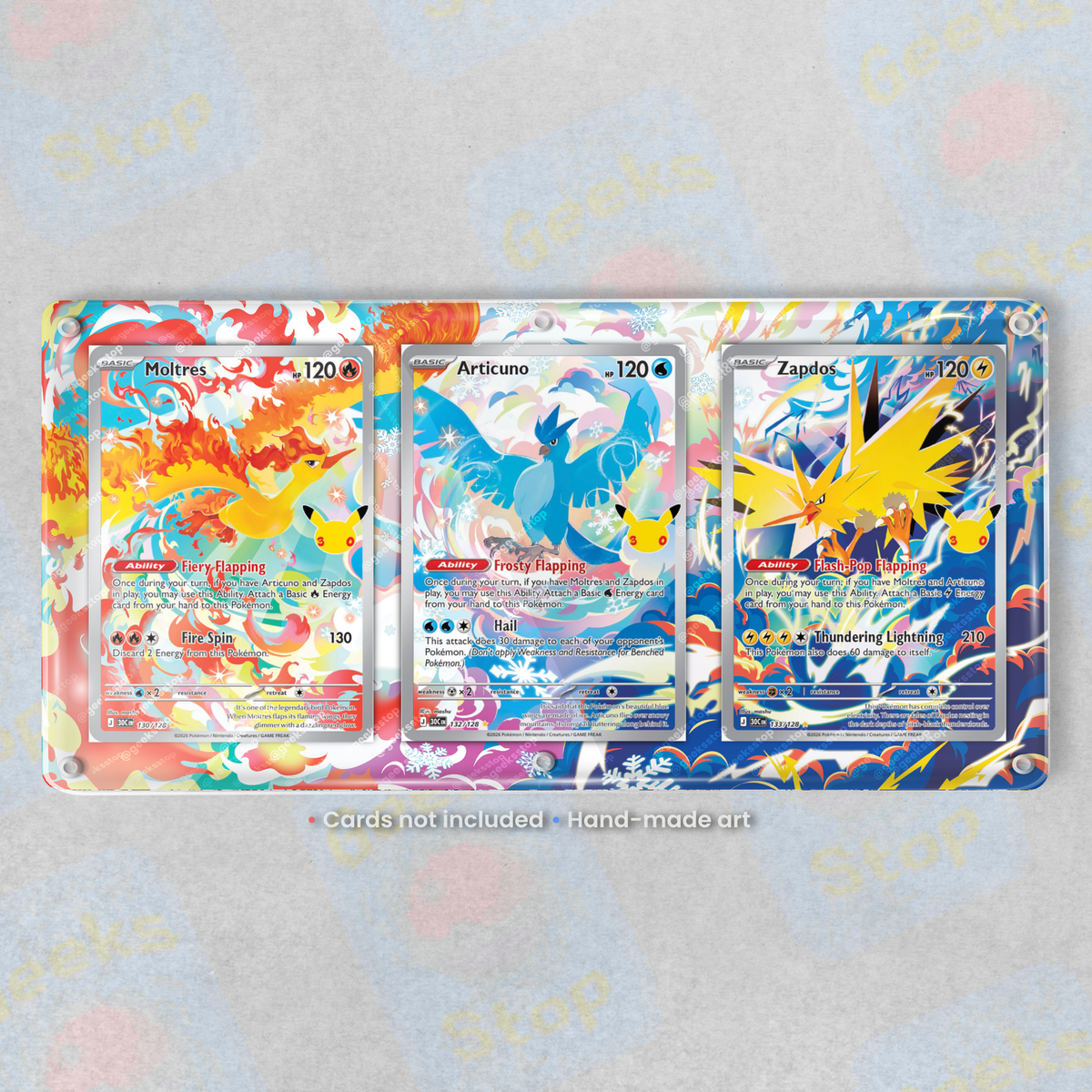 Moltres Articuno Zapdos 30th Celebration | Extended Art Display Case