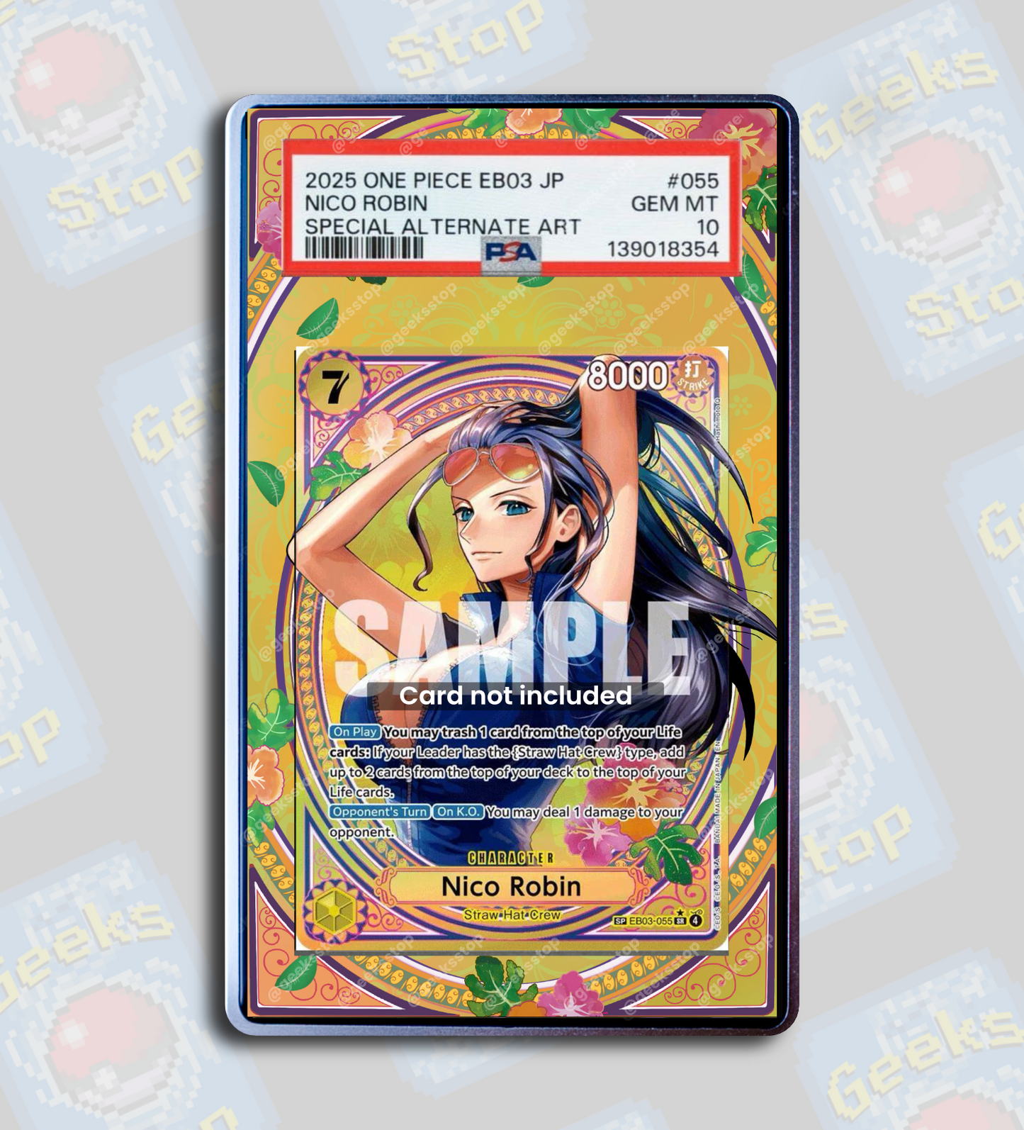 Nico Robin SP EB03 | PSA TAG Beckett Extended Art Display Case for One Piece