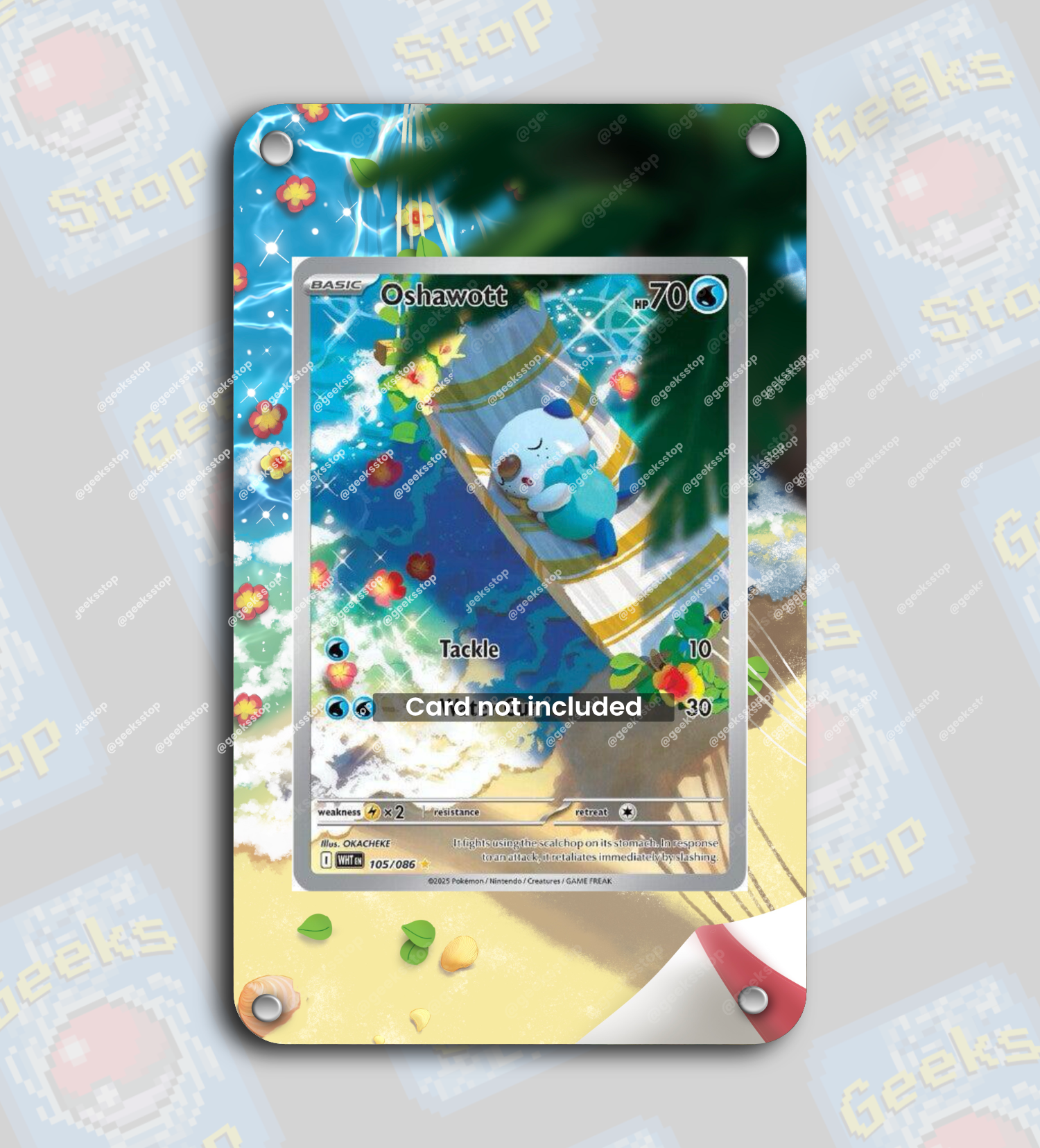 Oshawott AR | Extended Art Display Case for Pokemon Card