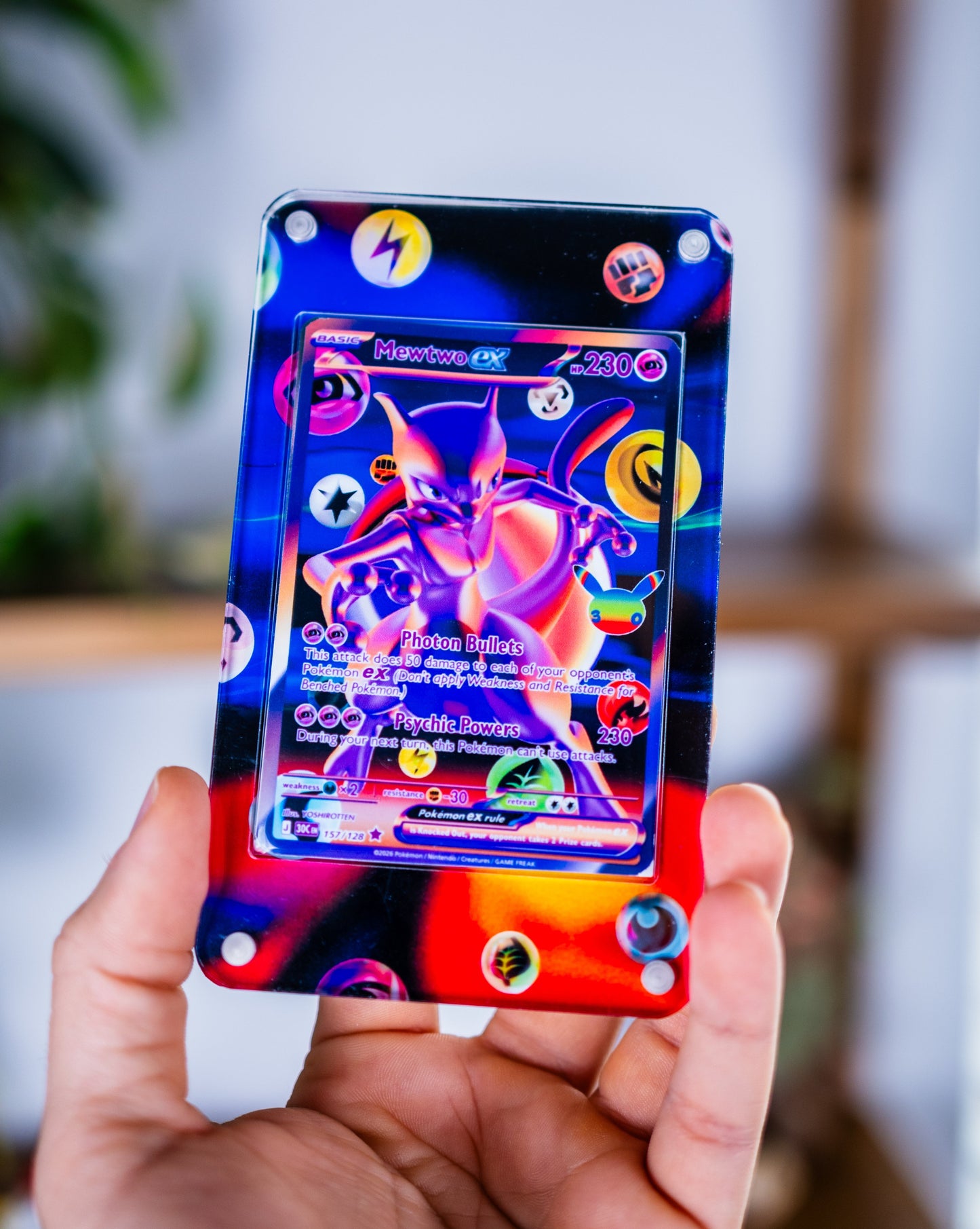 Mewtwo ex 30th Celebration | Extended Art Display Case for Pokemon Card