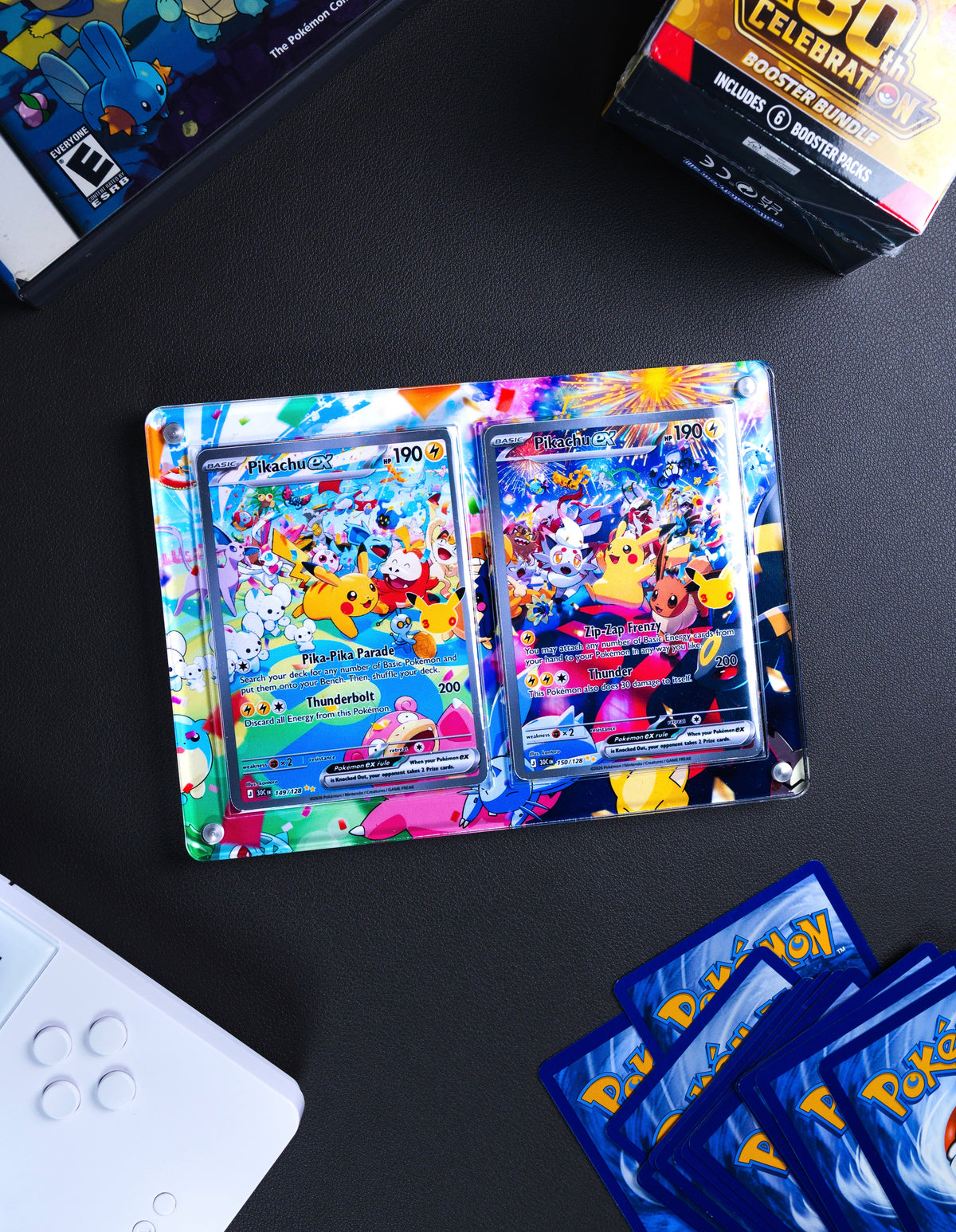 Pikachu ex Day and Night SIR 30th Celebration | Extended Art Display Case for Pokemon