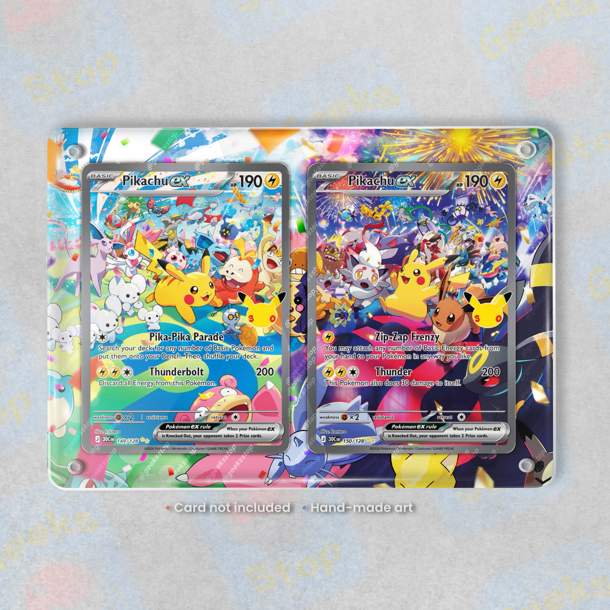 Pikachu ex Day and Night SIR 30th Celebration | Extended Art Display Case for Pokemon