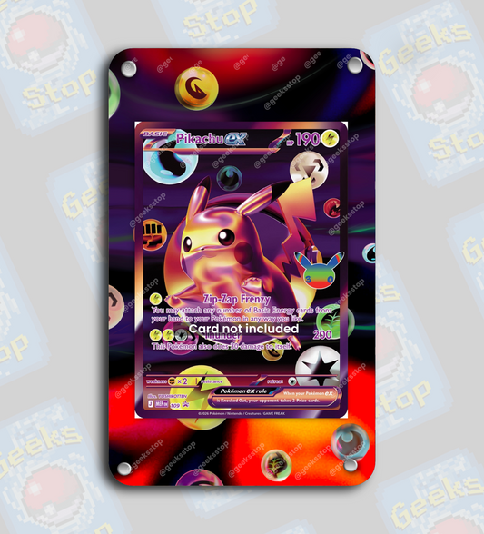Pikachu ex 30th Celebration #109 Promo | Extended Art Display Case for Pokemon