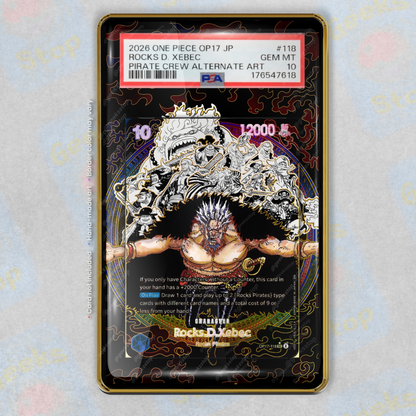 Rocks d Xebec Pirate Crew Alt OP17 Extended Art Display Case for PSA TAG Beckett Graded