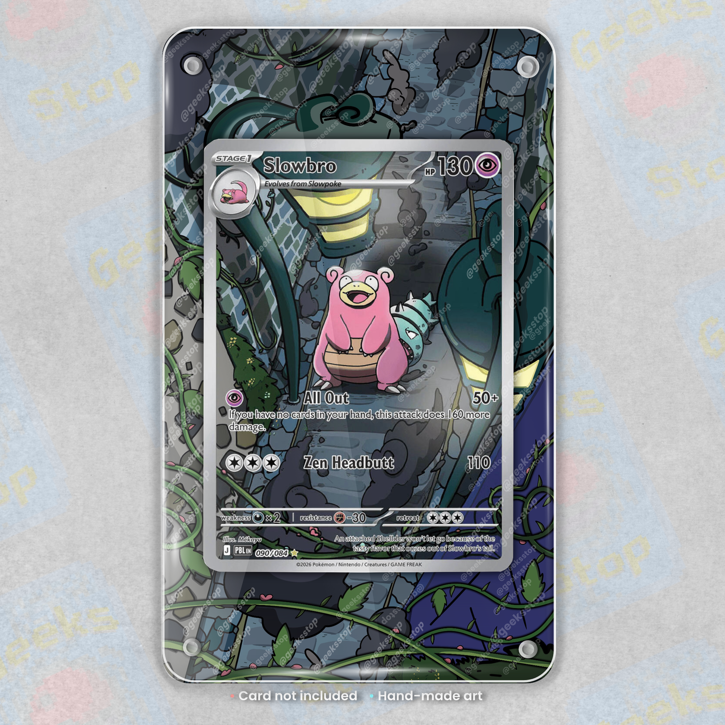Slowbro IR | Extended Art Display Case for Pokemon Card