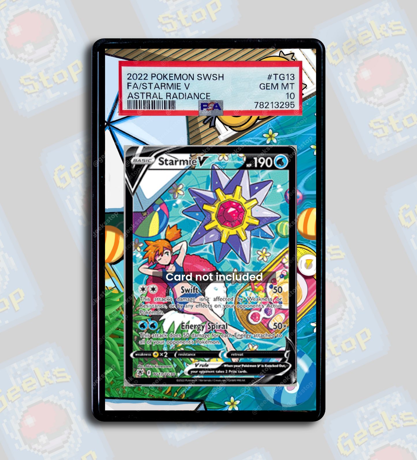 Starmie V TG13 PSA TAG Beckett | Display Case Extended Art for Pokemon Card