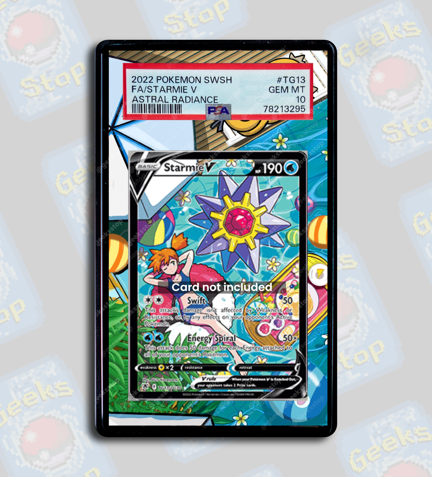 Starmie V TG13 PSA TAG Beckett | Display Case Extended Art for Pokemon Card