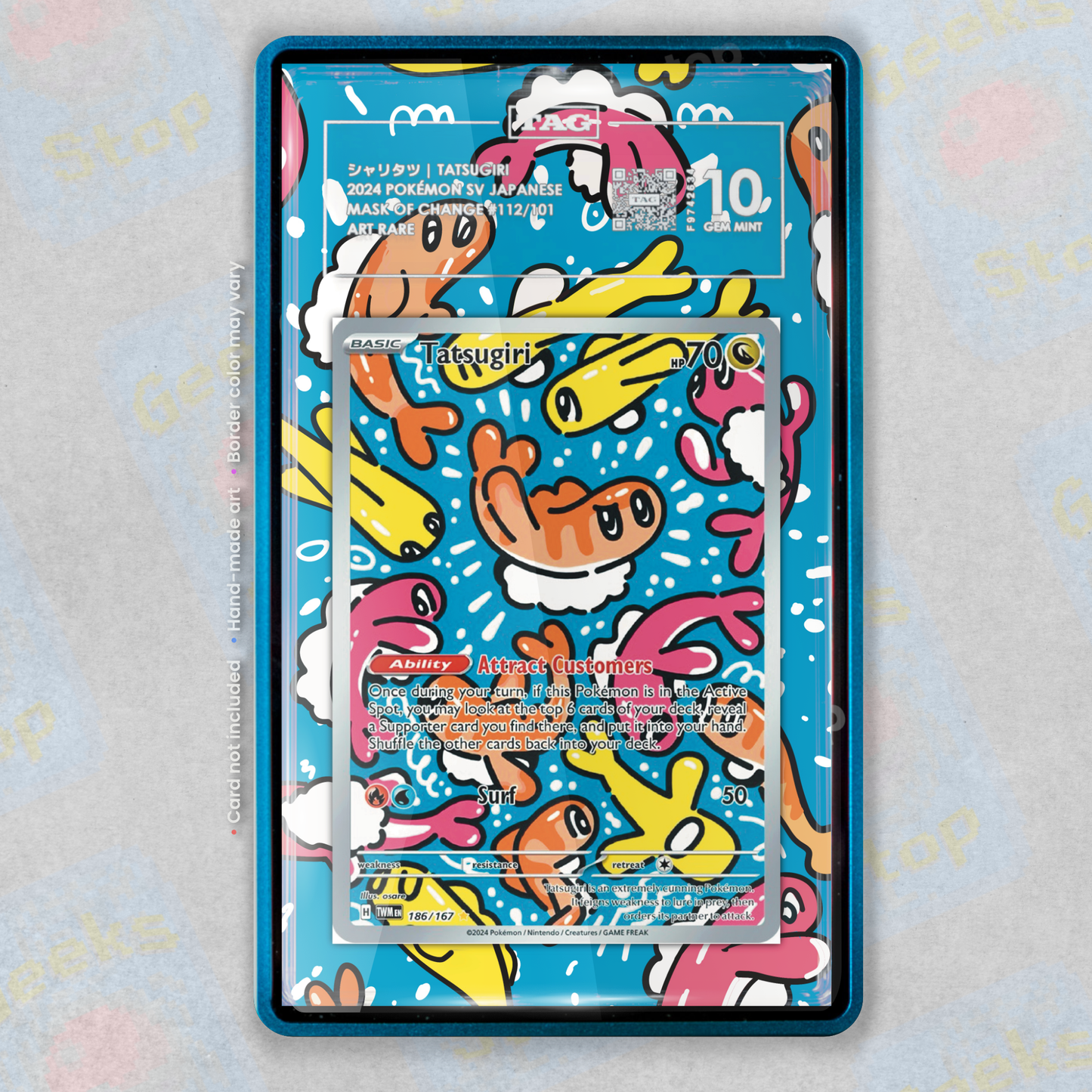Tatsugiri IR | PSA TAG Beckett Pokemon Slab Extended Art Display