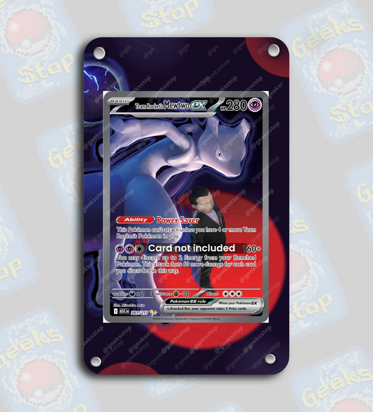 Team Rocket Mewtwo ex 281 | Extended Art Display Case for Pokemon Card