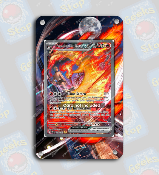 Team Rocket’s Moltres ex SAR | Extended Art Display Case for Pokemon Card Destined Rivals